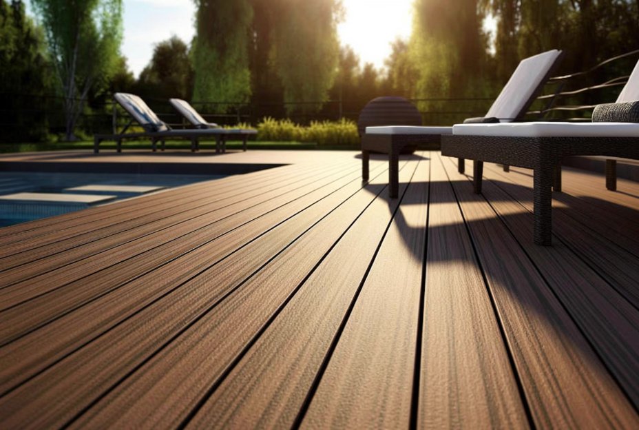 Completed outdoor decking